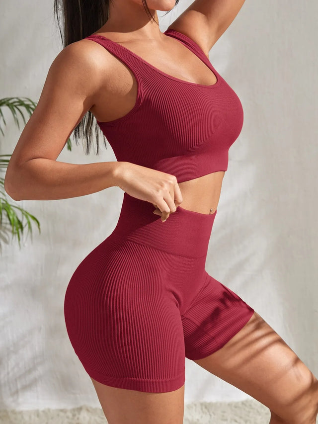 TouchUp And More Seamless Ribbed Yoga Set