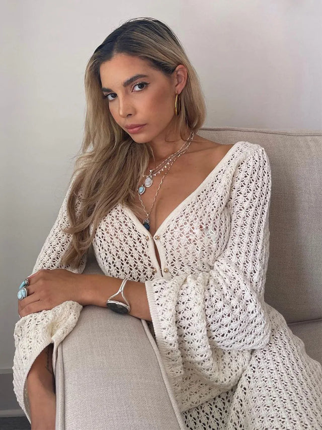 TouchUp And More Long Knit Sleeve Dress