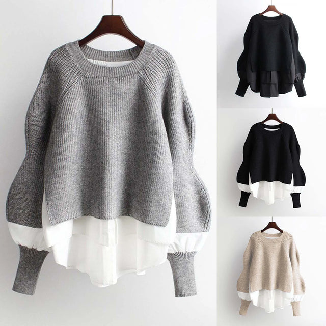 TouchUp And More - Cozy Knit Lantern Sweater