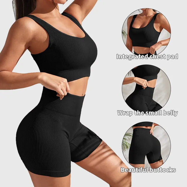 TouchUp And More Seamless Ribbed Yoga Set