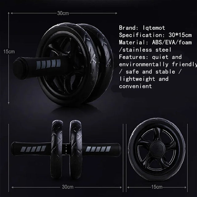 TouchUp And More Double-Wheeled Ab Roller for Home & Gym Workouts