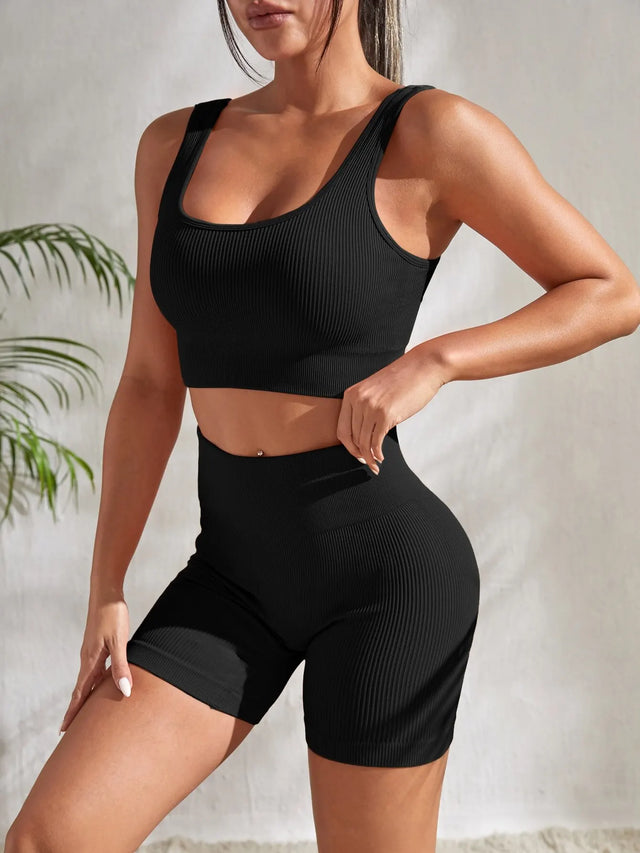 TouchUp And More Seamless Ribbed Yoga Set