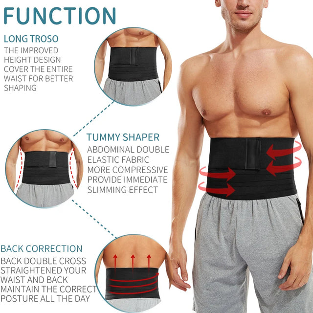 TchUp And Moreou Shaper Male Abdomen Reducer Fitness Trimmer Belt