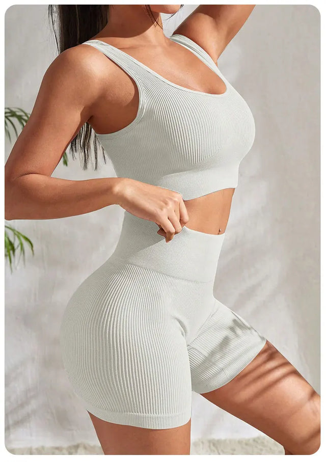 TouchUp And More Seamless Ribbed Yoga Set