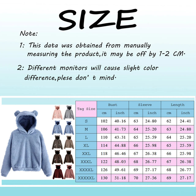TouchUp And More Fleece Bear Ear Hoodie