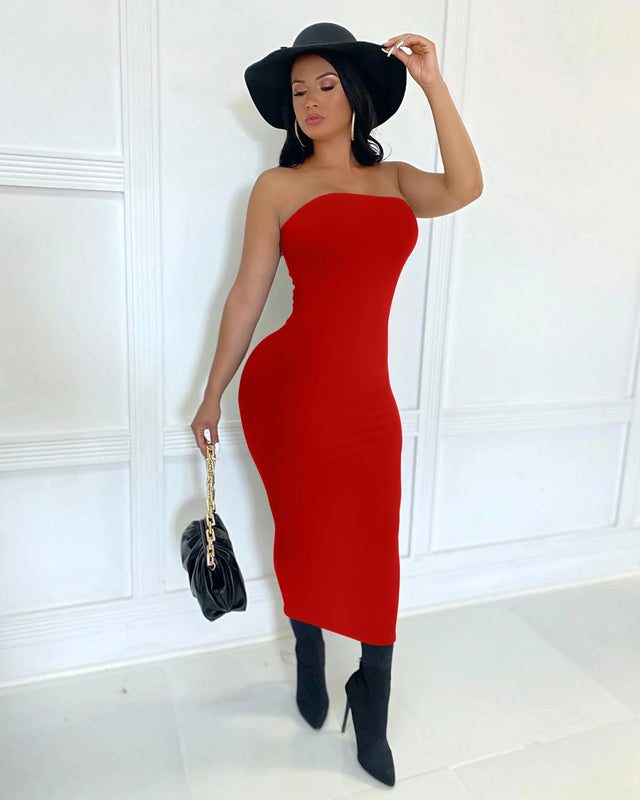 TouchUp And More High Stretch Strapless Summer Dress