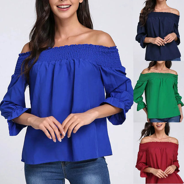 TouchUp And More: Women's Off-Shoulder Puff Sleeve Blouse