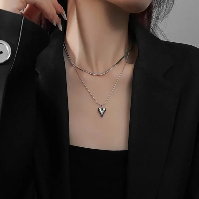 TouchUp And More Double Layer Pendant Necklace