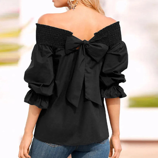 TouchUp And More: Women's Off-Shoulder Puff Sleeve Blouse