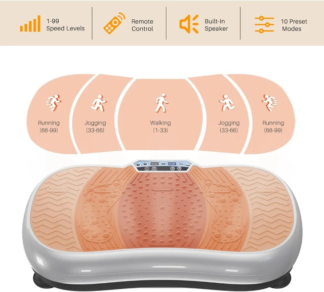 TouchUp And More Vibration Plate Exercise Machine with Bands