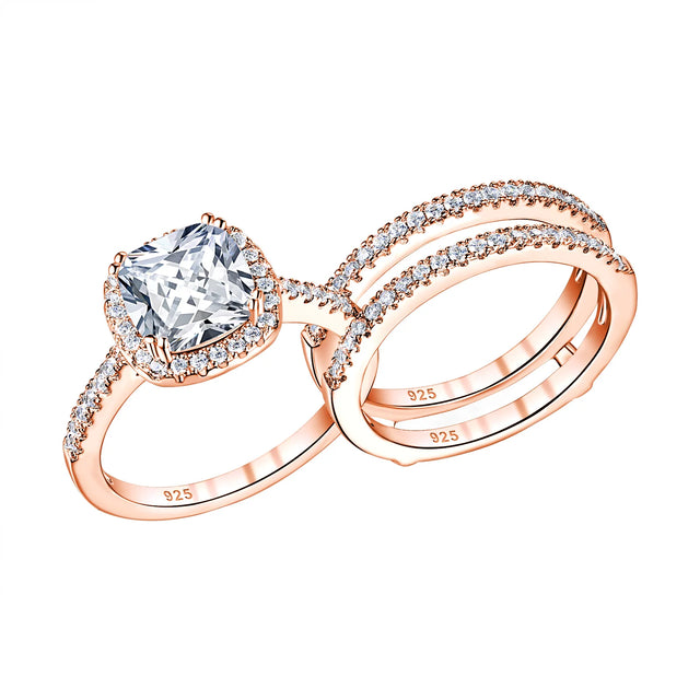 TouchUp And More Sterling Silver Rose Gold Bridal Set