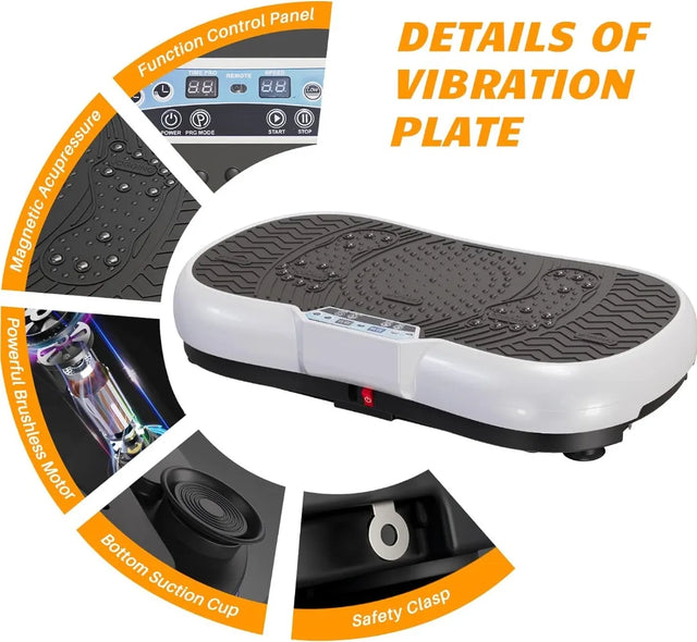 TouchUp And More Vibration Plate Exercise Machine with Bands