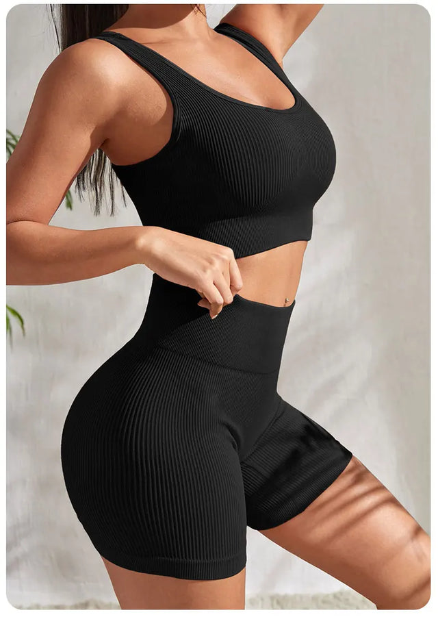 TouchUp And More Seamless Ribbed Yoga Set
