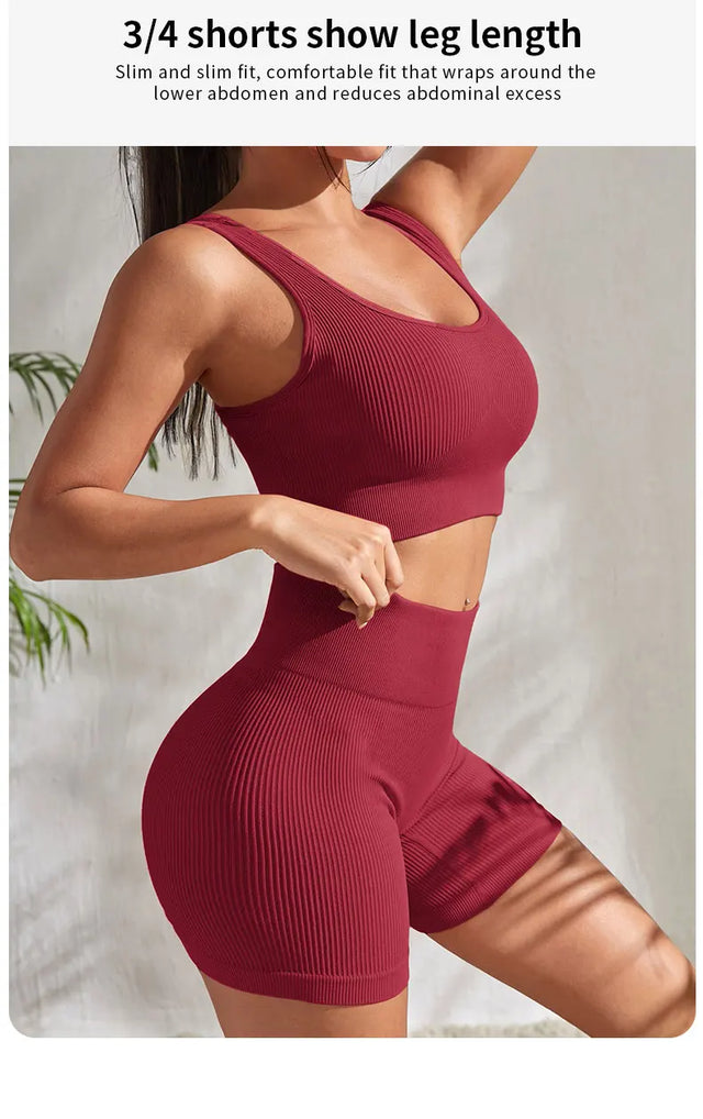 TouchUp And More Seamless Ribbed Yoga Set