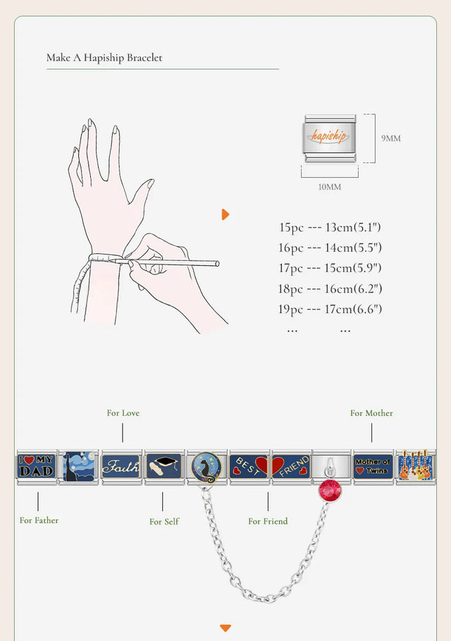 TouchUp And More Italian Elastic Charm Bracelet
