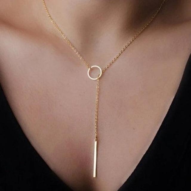 TouchUp And More Minimalist Round Stick Necklace