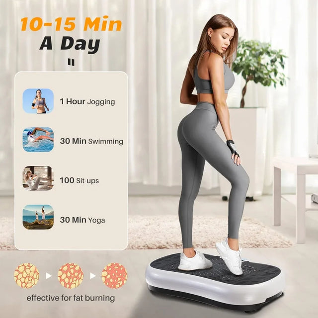 TouchUp And More Vibration Plate Exercise Machine with Bands