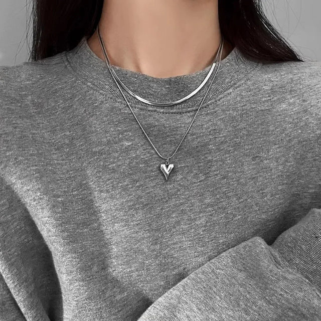 TouchUp And More Double Layer Pendant Necklace