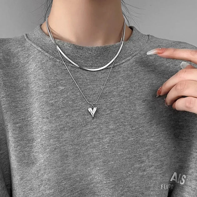 TouchUp And More Double Layer Pendant Necklace