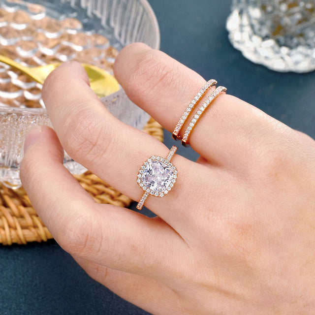 TouchUp And More Sterling Silver Rose Gold Bridal Set