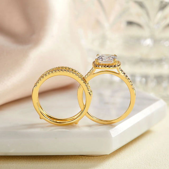 TouchUp And More Sterling Silver Rose Gold Bridal Set
