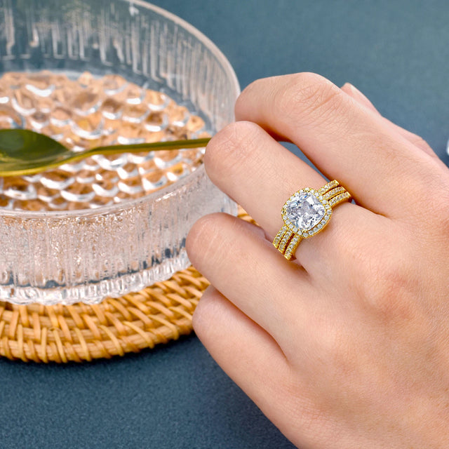 TouchUp And More Sterling Silver Rose Gold Bridal Set