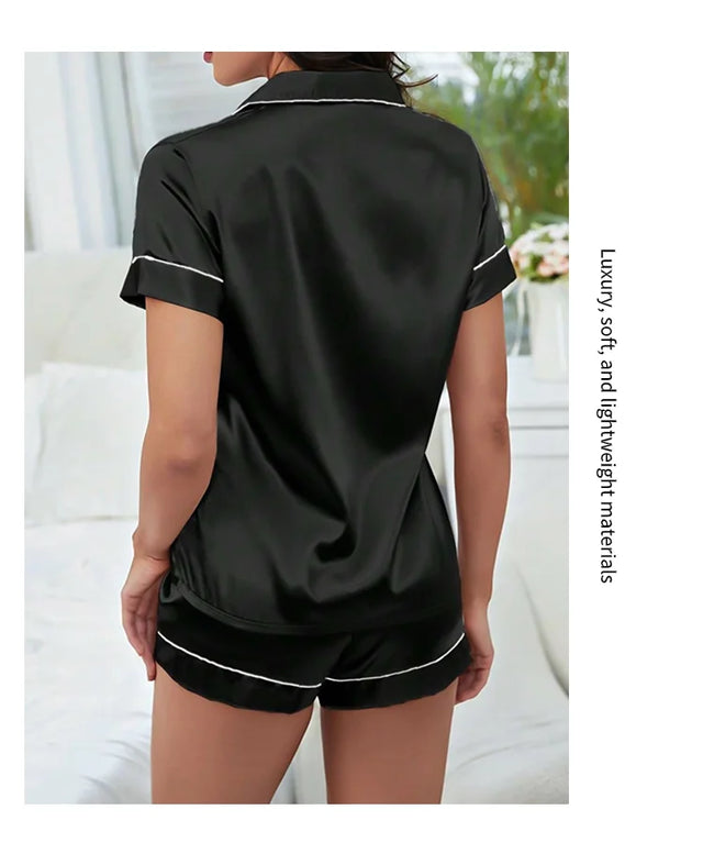 TouchUp And More Summer Silk Satin Pajamas Set